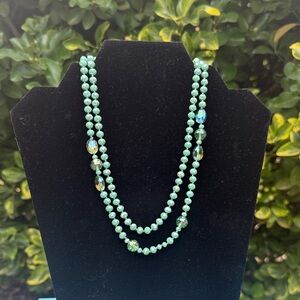 Elegant Green Beaded Necklace